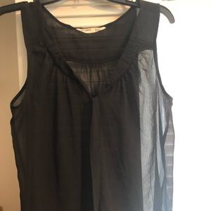 No sleeve see through top